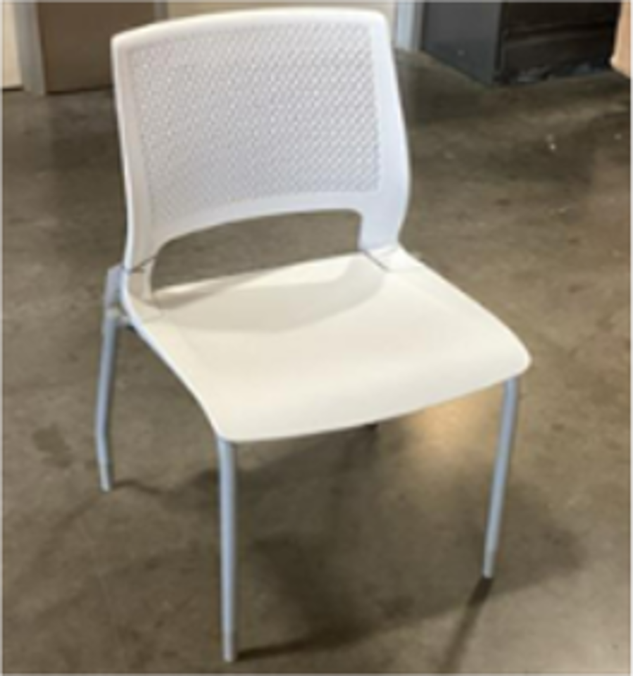 Four-Leg Chair, Plastic Seat and Back, Armless