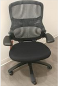 Generation by Knoll task chair, high performance arms, plastic base, standard cylinder, no lumbar, hard casters