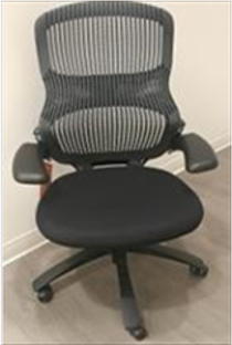 Generation by Knoll task chair, high performance arms, plastic base, standard cylinder, no lumbar, hard casters