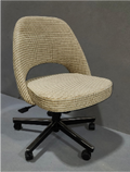Eero Saarinen Advanced Open Back Armless Chair, swivel/tilt, pneumatic adjustment, hard casters