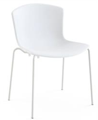 Knoll Harry BertoiaMolded Shell Side Chair/ SHELL: White, BASE: White