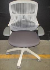Generation by Knoll task chair, high performance arms, plastic base/ Light Frame, Pebble Back, Storm Ultra Seat Foam