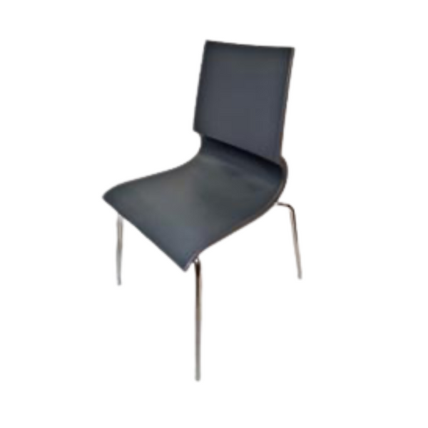 Knoll Gigi Armless Stackable Side Chair - Graphite Shell