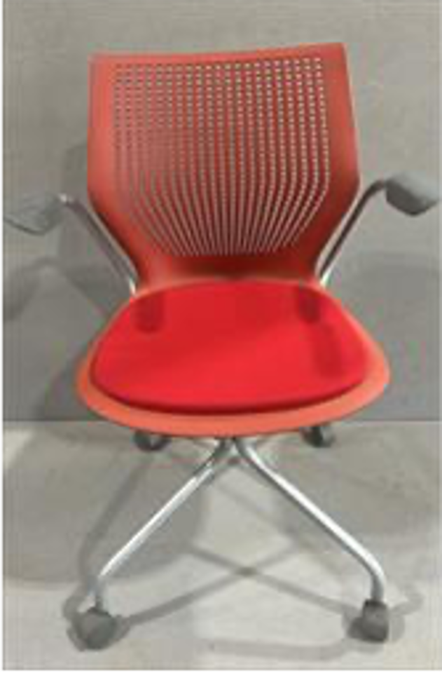 MultiGeneration by Knoll hybrid chair, fixed arms, hard casters