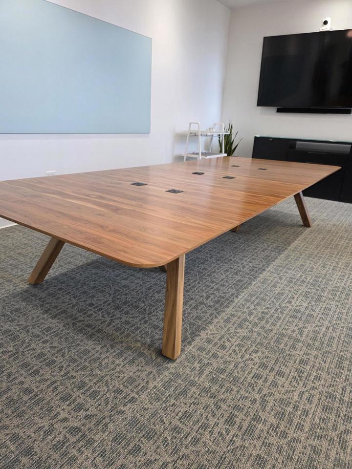 Rockwell Library Table - Rustic Oak - HLC CONF 114