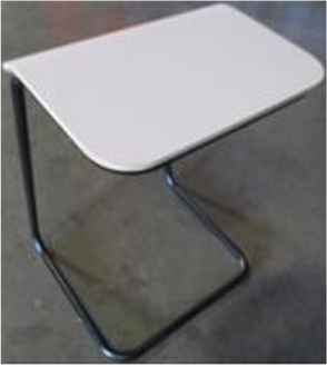Rockwell Pull Up Table OPTION: 111T:FRAME- Jet Black OPTION: 118:TABLET- Bright White laminate