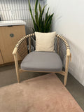 Crosshatch Lounge Chair, Ash Frame