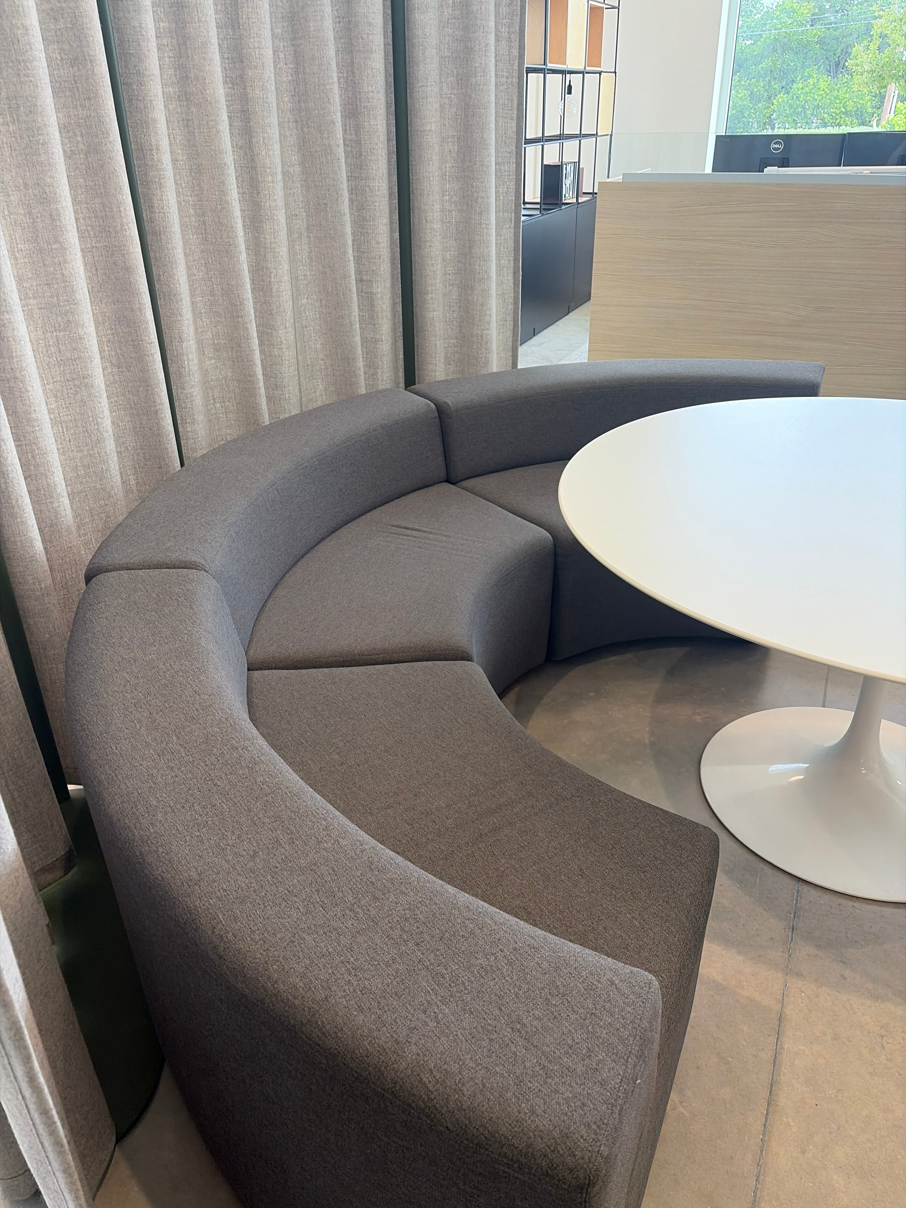 K Lounge Semi Circle Sofa: Grey - LOUNGE 107