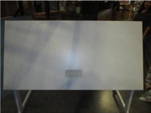 Worktable w-C-Legs, flip top, center cut out, laminate, 60"W x 30"D