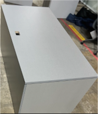 29.69"d x 60"w x 29.5"h, Freestanding Table w/ 2 Full End Panel, ZIRA