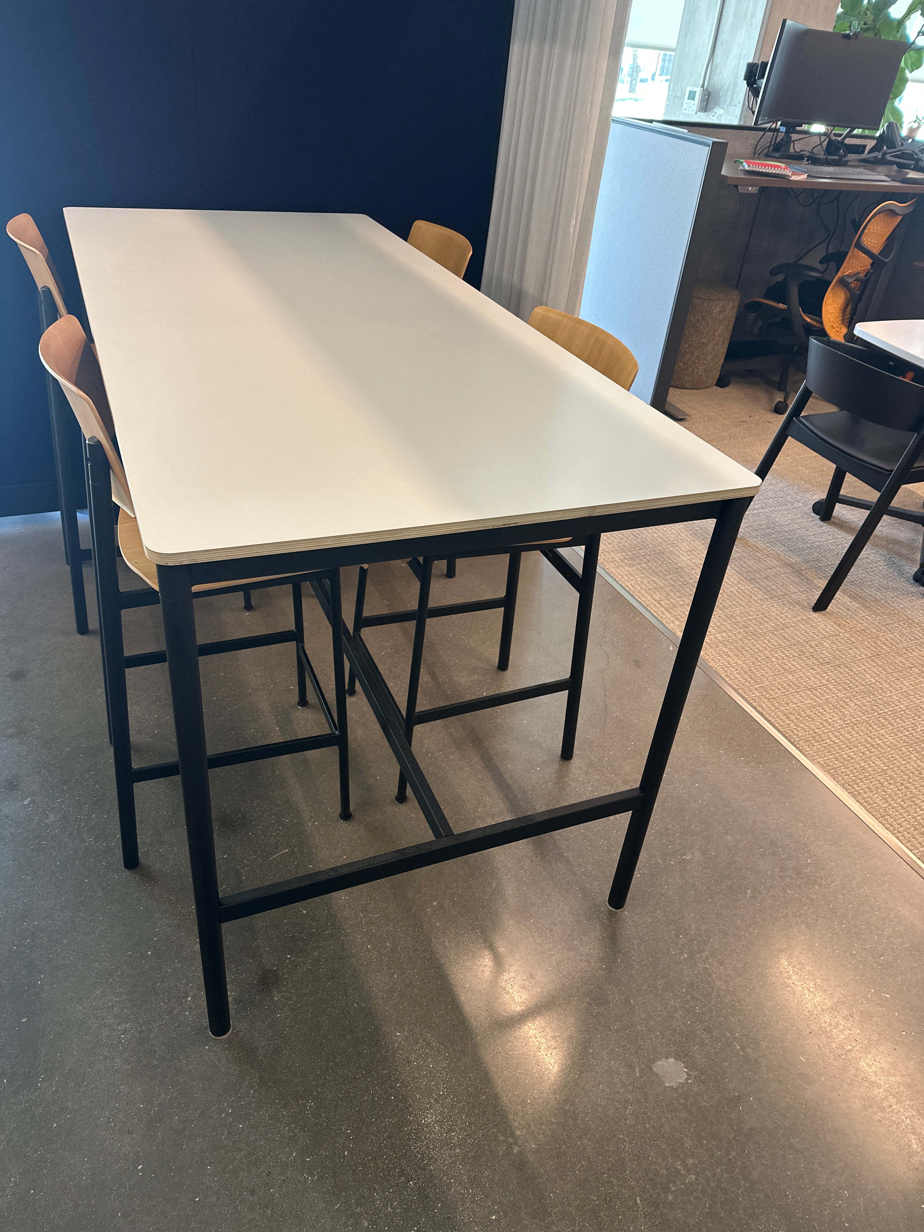 Base High Table with Rectangular Top, 74-3/4W x 33-1/2D x 37-1/2H, Laminate Top, without Casters