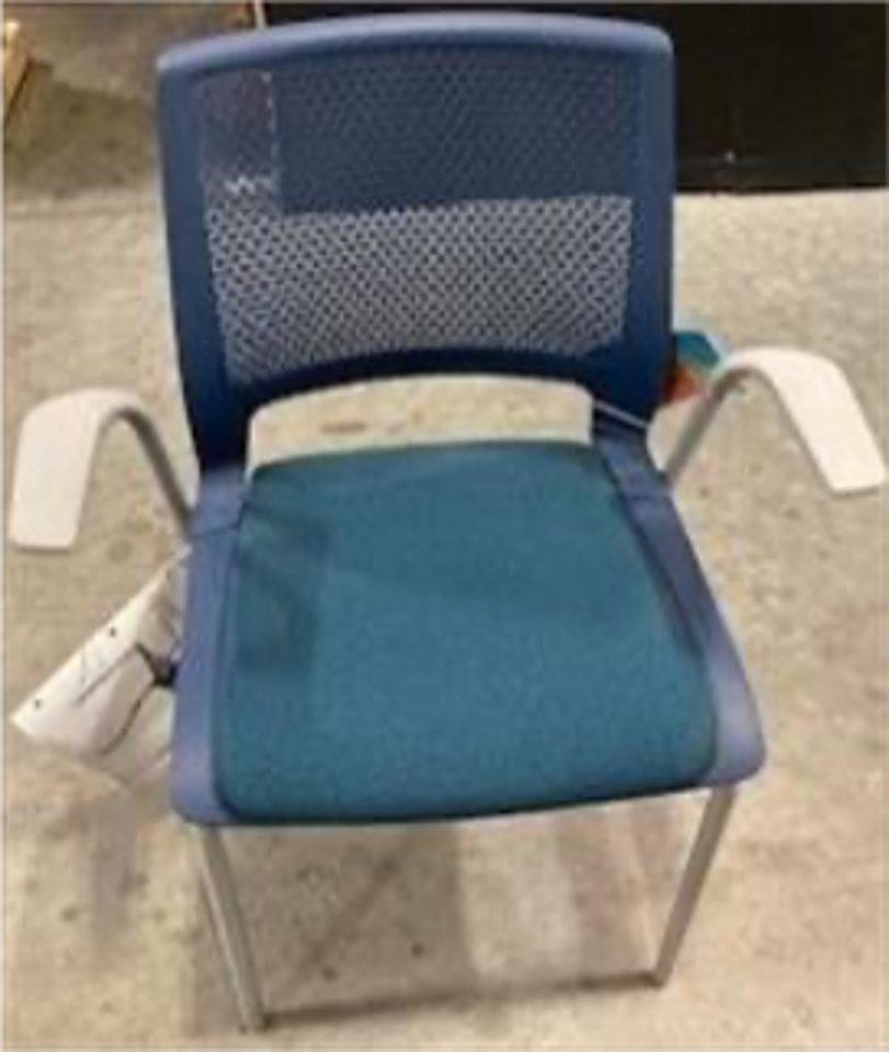 Four-Leg Chair, Upholstered Seat & Back, Fixed A147 Arm