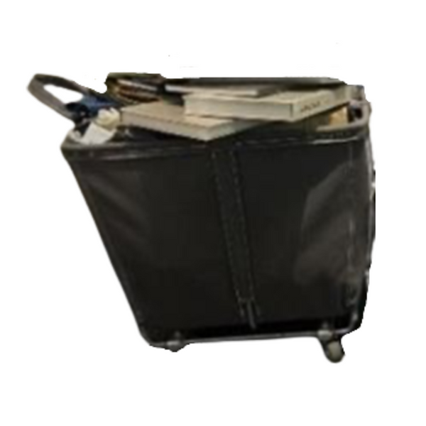 Knoll Rockwell Collection Mobile Soft Storage Bin with Casters - Dark Grey