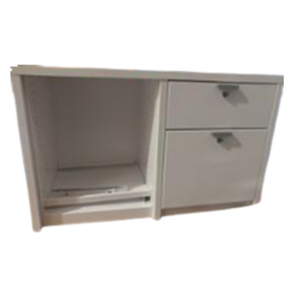 Knoll Template Credenza - (2) Shelves Left, Box Right