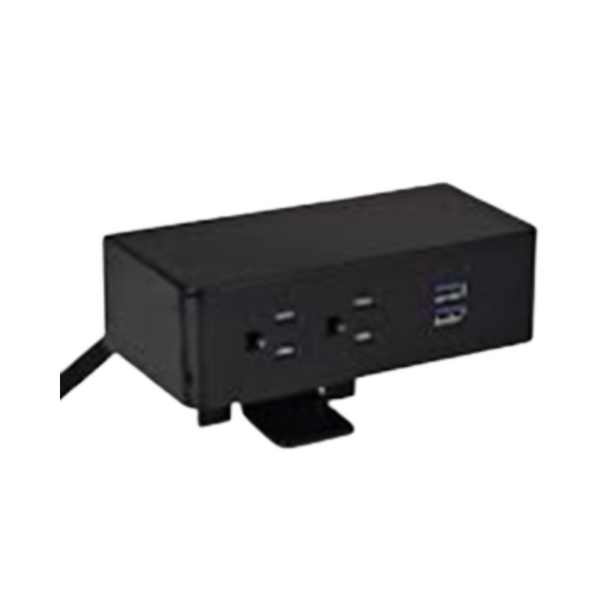 Knoll Dividends Horizon Offset Clamp-On Outlet- Black