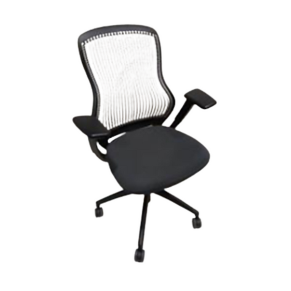 ReGeneration by Knoll Flex Back Net Task Chair - Dark Back / Black Seat