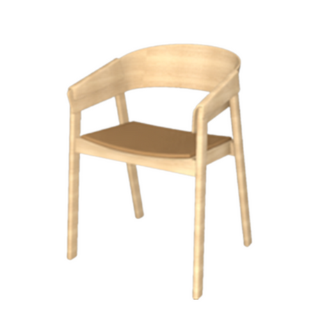 Muuto Cover Armchair - Oak/Leather