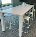 Knoll Reff White Meeting Table - 36 x 108 - Wall ST FOH