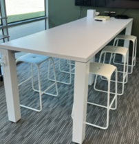 Knoll Reff White Meeting Table - 36 x 108 - Wall ST FOH