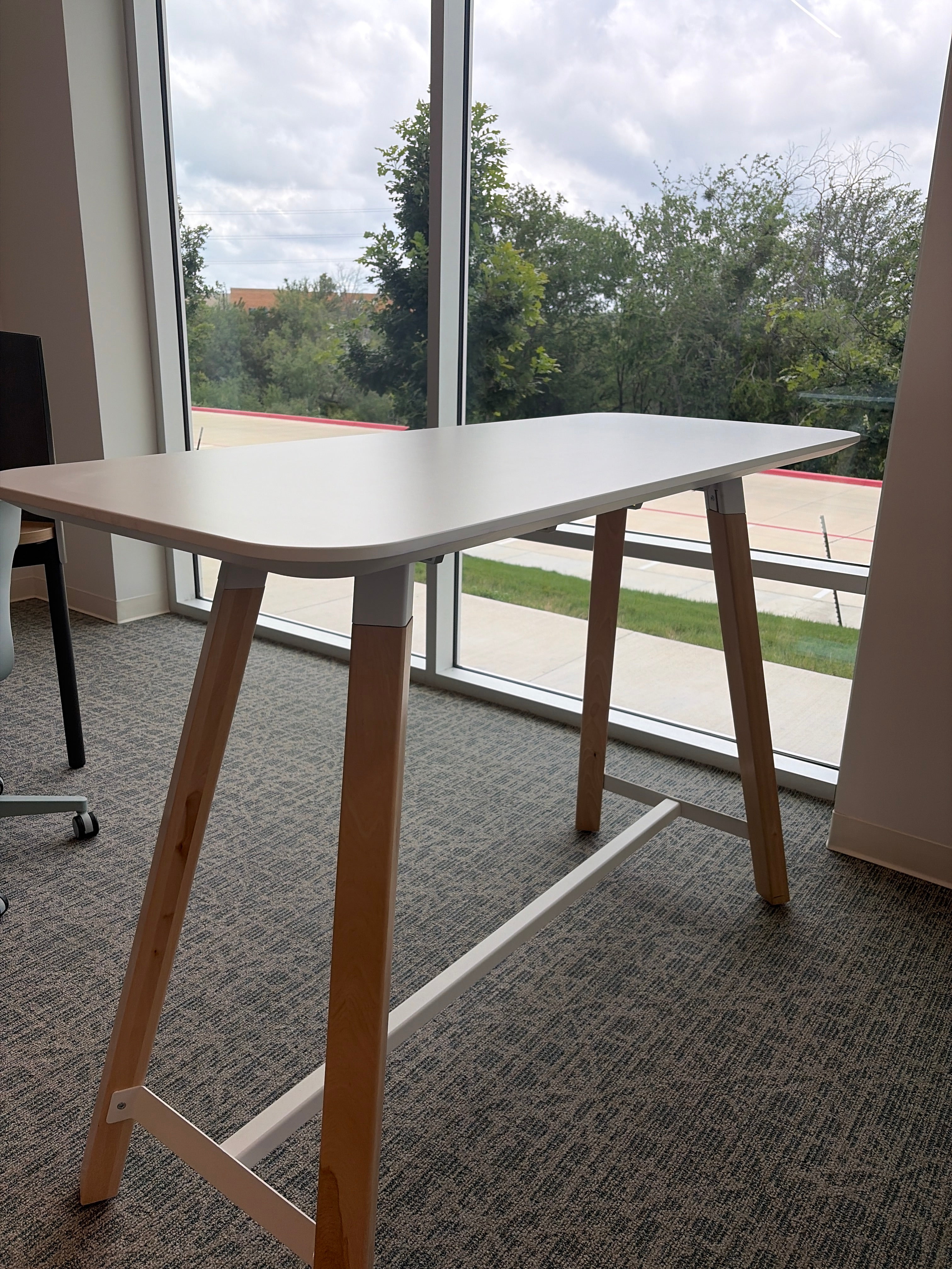 Tall Table with Tapered Top, 60Wx24Dx42H, with Hook Holes - FLEX OPT2