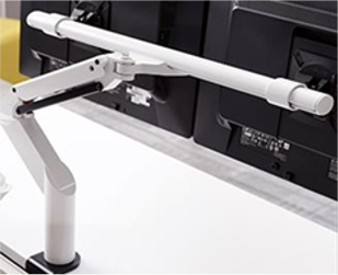 Crossbar Arm Kit, table clamp mount, cable management clips OPTION: 118:PAINT: Bright White