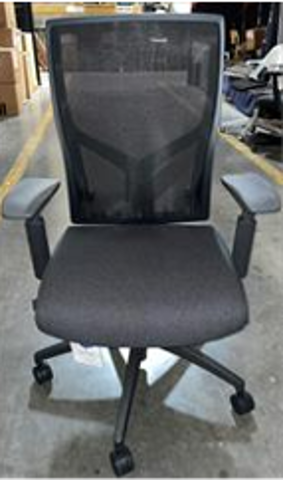 High Back Task, Enhanced Synchro Seat Depth Adj, Nylon Height/Width Adj. Arm Graphite, Upholstered