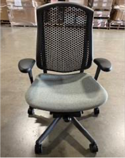 Wk Chr,Celle,Std-Ht,Std Tlt,Fixed Arms/Seat, uphst cushion seat/Cellular Susp bck