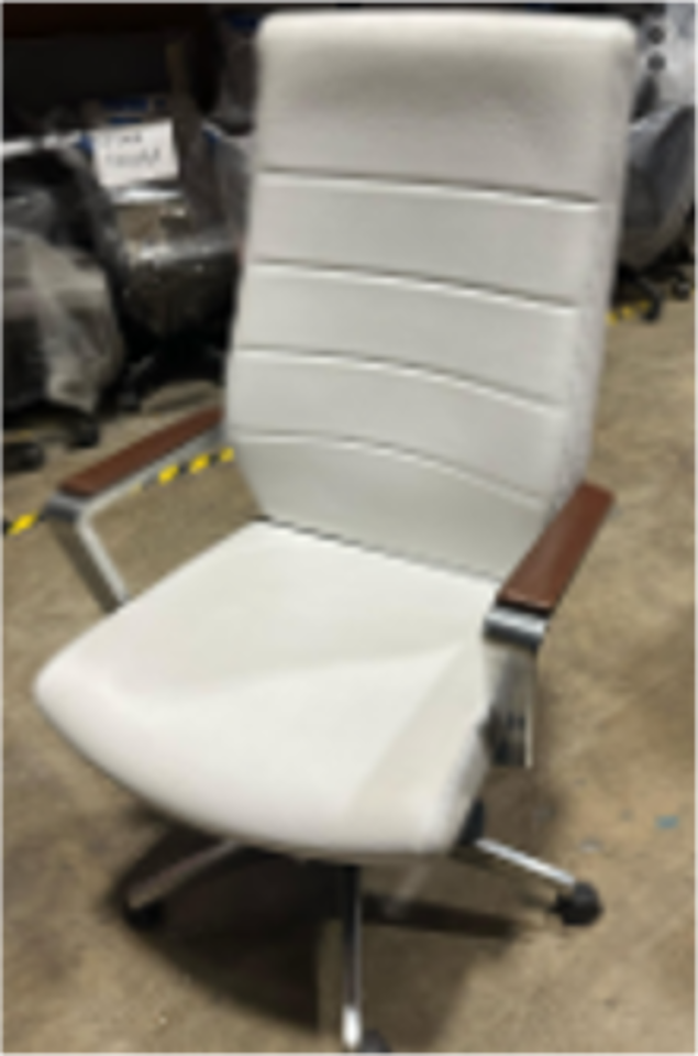 Global Luray Extended high Back Task Chair, Wood rest arms