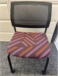 Side Chair, Mesh Back, Black Frame, with Casters, Armless (SO#19665-42743)