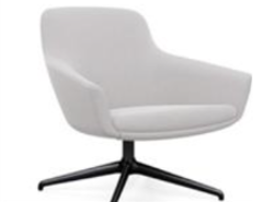 Sit On It Gobi Mid Back Lounge, light grey, base finish-black
