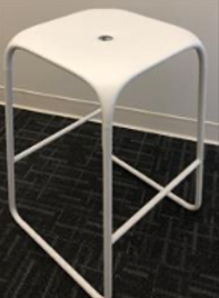 Bobo Kitchen Stool, counter height, embossed white - Wall ST FOH