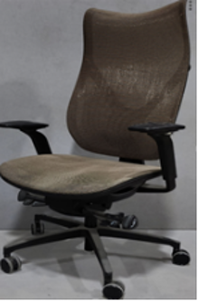 Via Onda High Back Chair, adjustable arms, mesh back - RECEIVING - Wall ST FOH