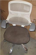Generation by Knoll task chair, high performance arms, polished aluminum base, standard cylinder, no lumbar, hard casters / Desert Back, Espresso pad
