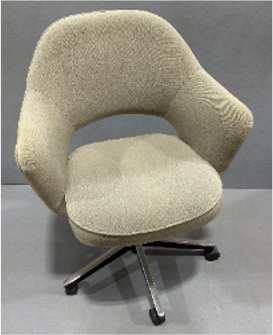 Eero Saarinen Advanced Open Back Arm Chair, swivel/tilt, pneumatic adjustment, soft casters