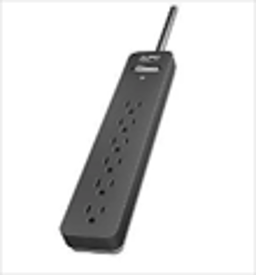 Surge Protector, Black 10 Ft Cord