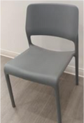 Spark stacking side chair OPTION: 05:COL: Dark Grey