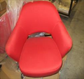 Eero Saarinen Advanced Open Back Arm Chair, swivel/tilt, pneumatic adjustment, hard casters - Delite Red