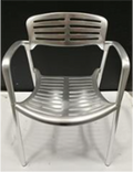 Stackable Side Chair, polished aluminum (AMAT3)