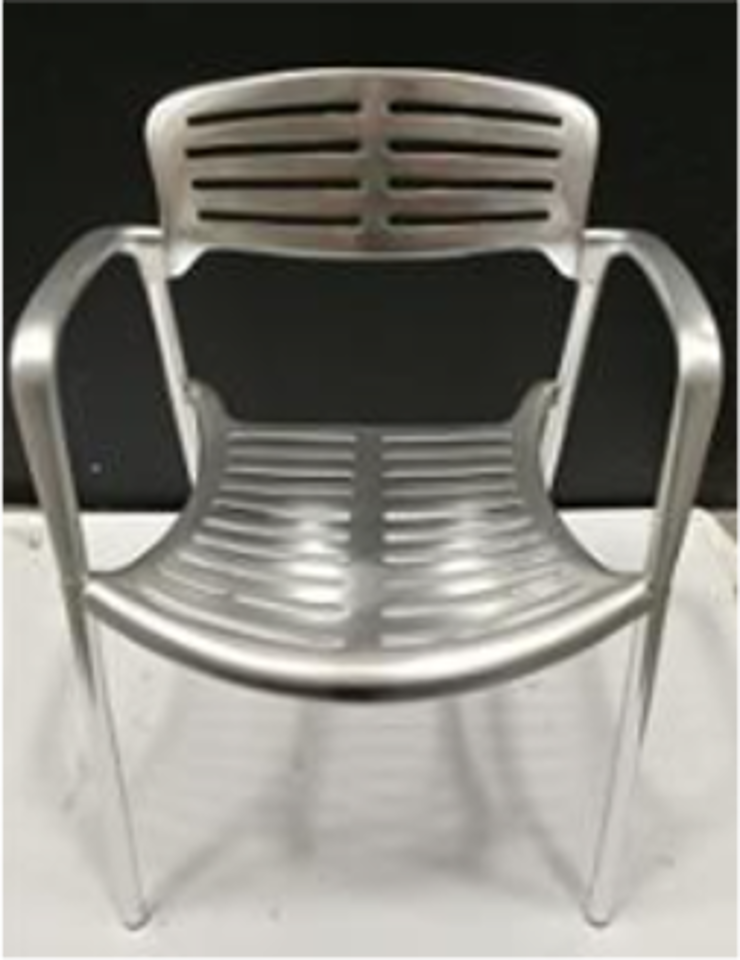 Stackable Side Chair, polished aluminum (AMAT3)