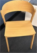 Side chair, armless, oak