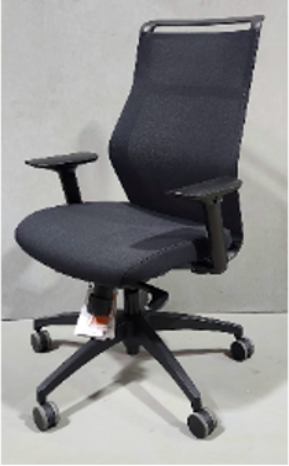 High Back, Std Synchro Seat Depth Adj, Heightwidth Adj Arms, Upholstered Seat, Mesh Back