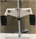 Sapper Double Arm Kit, deep table clamp mount, 16" mast, movement joints, adjustment knob, cable management clips OPTION: 118:PAINT- Bright White OPTION: B:KNOB- Black