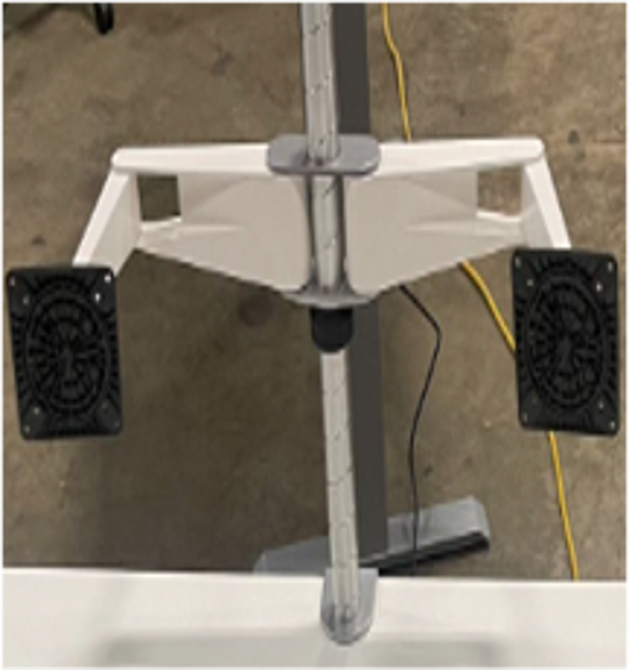 Sapper Double Arm Kit, deep table clamp mount, 16" mast, movement joints, adjustment knob, cable management clips OPTION: 118:PAINT- Bright White OPTION: B:KNOB- Black