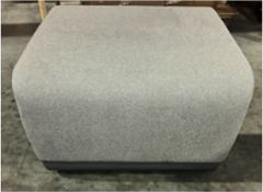 Single Bench, light grey upholstered