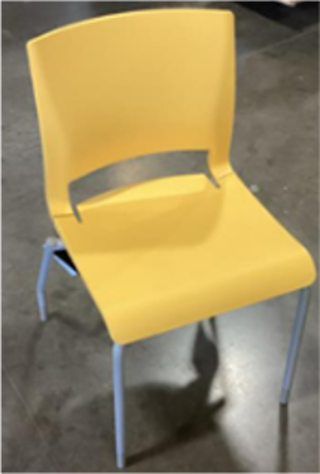 Sit On It Rio Four Leg Chair, Plastic Back & Seat, Armless