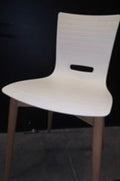 Holmris Groovy Wood Chair, White RAL 9010