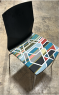 Four Stack Chair, upholstered seat
