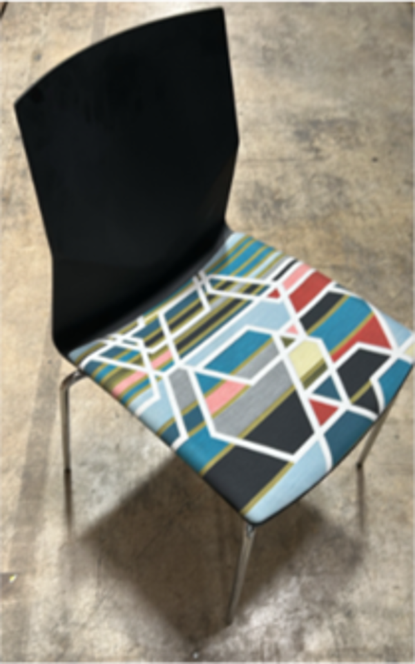 Four Stack Chair, upholstered seat