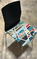 Four Stack Chair, upholstered seat