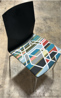 Four Stack Chair, upholstered seat